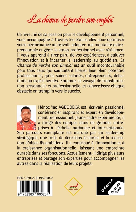 Dos de couverture de La chance de perdre son emploi