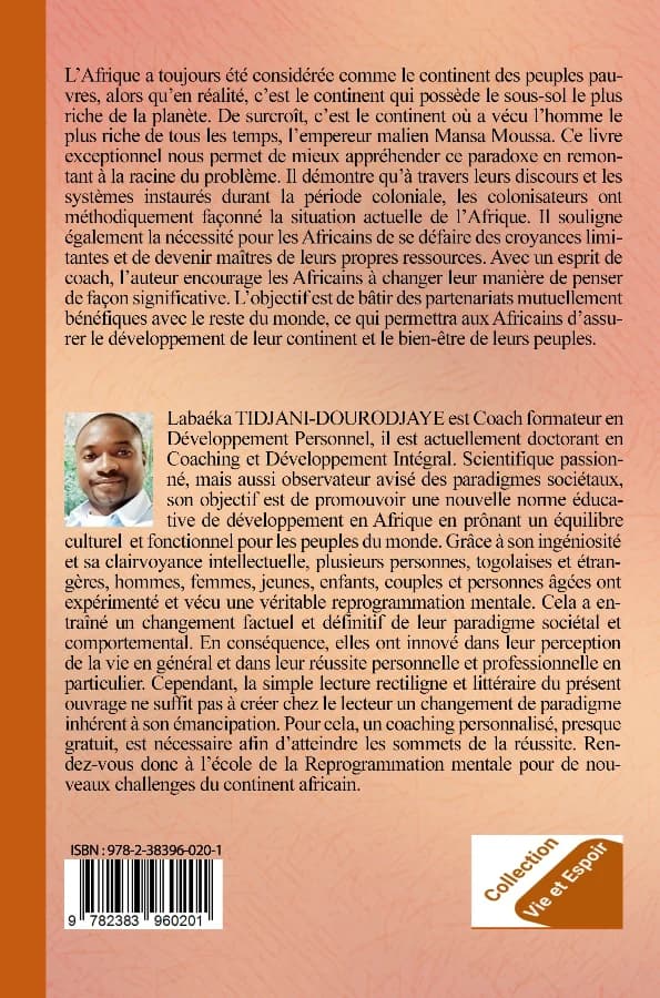 Dos de couverture de Le changement de paradigme en Afrique s'impose