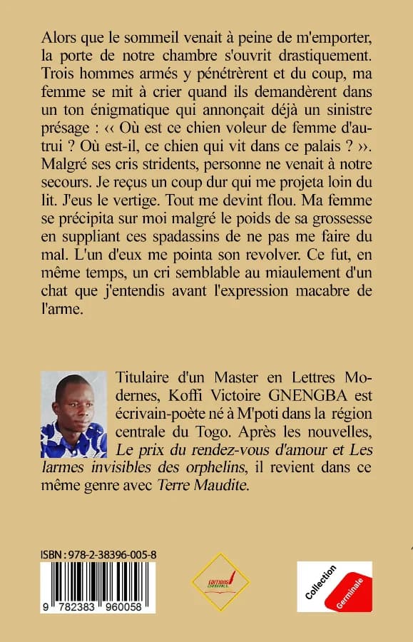 Dos de couverture de Terre Maudite