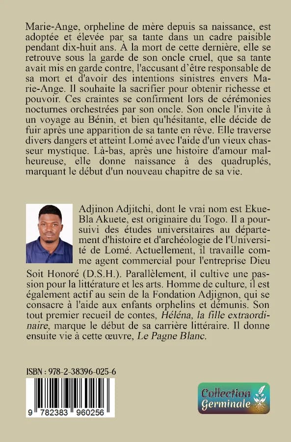 Dos de couverture de Le Pagne Blanc